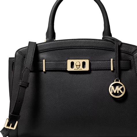 michael kors karson leather satchel handbag|Michael Kors satchel bag sale.